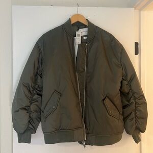 Aritzia Women's Olive Bomber Jacket New with Tags